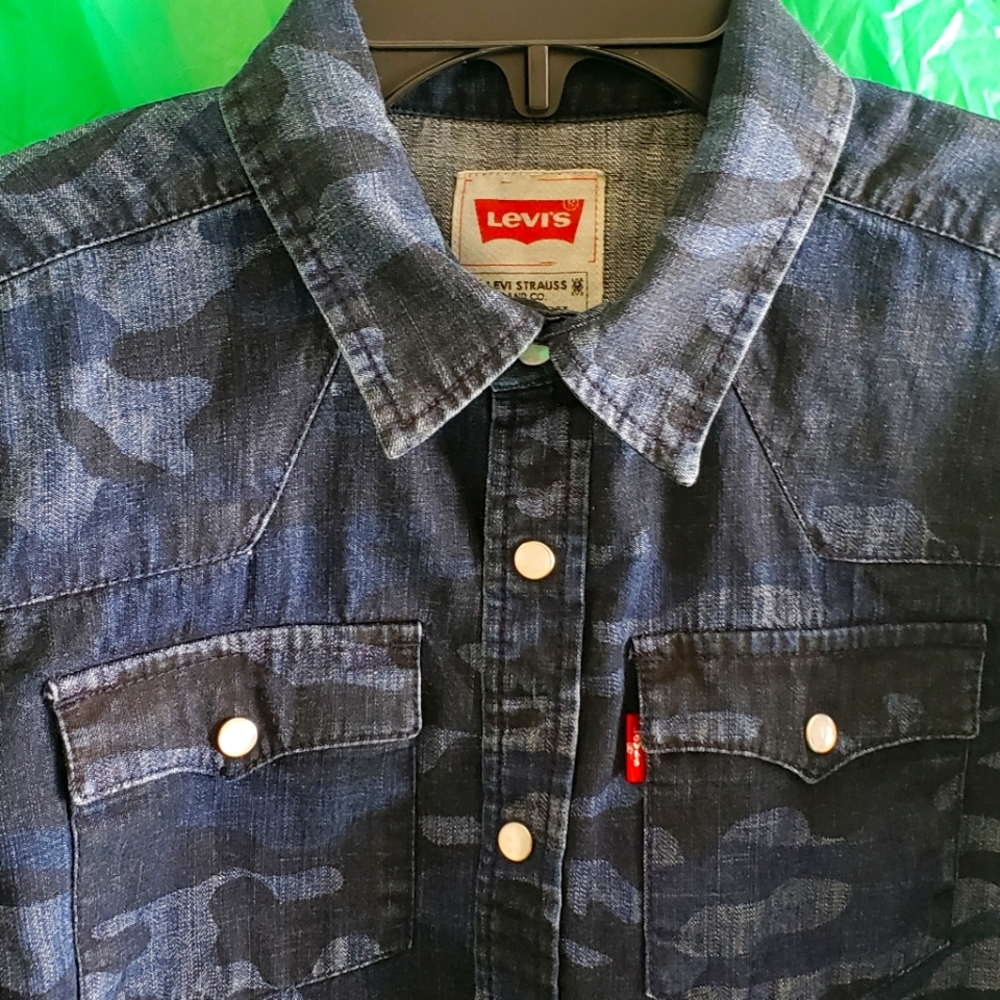 Boys Levi Strauss Camouflage Denim Shirt